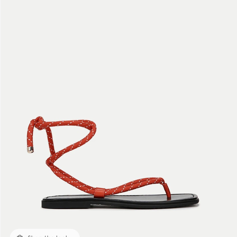 Veronica Beard Red Wrap Sandals